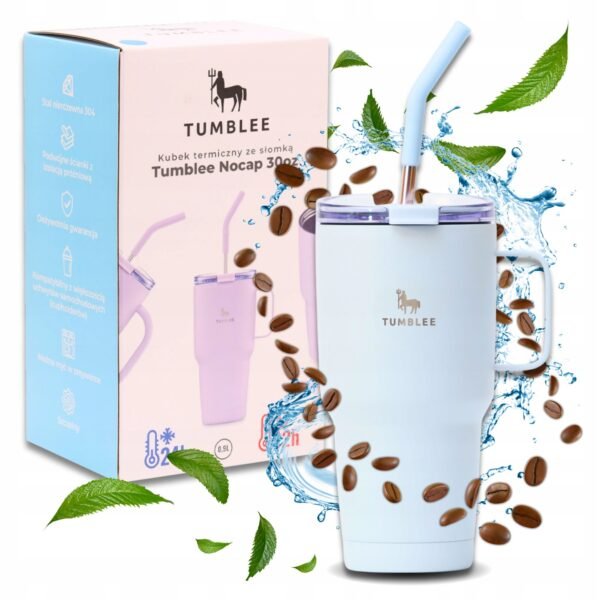 Kubek termiczny Tumbler 900 ml Tumblee GO Aquamarine - obrazek 3